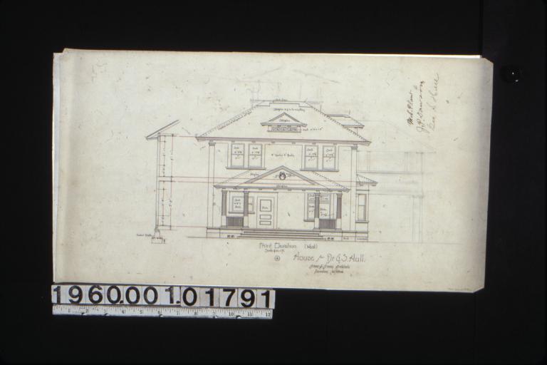 Front elevation (west)\, section through wall : 4.
