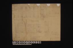 Details of wardrobe -- front elevation\, end elevation\, part plan\, section D-D\, section E-E\, elevation of corner\, section A-A\, section B-B\, section C-C\, section of back top rail\, section of back bottom rail\, elevation showing stopping of grooves\, vertical section of joint "X" : Sheet no. 3.