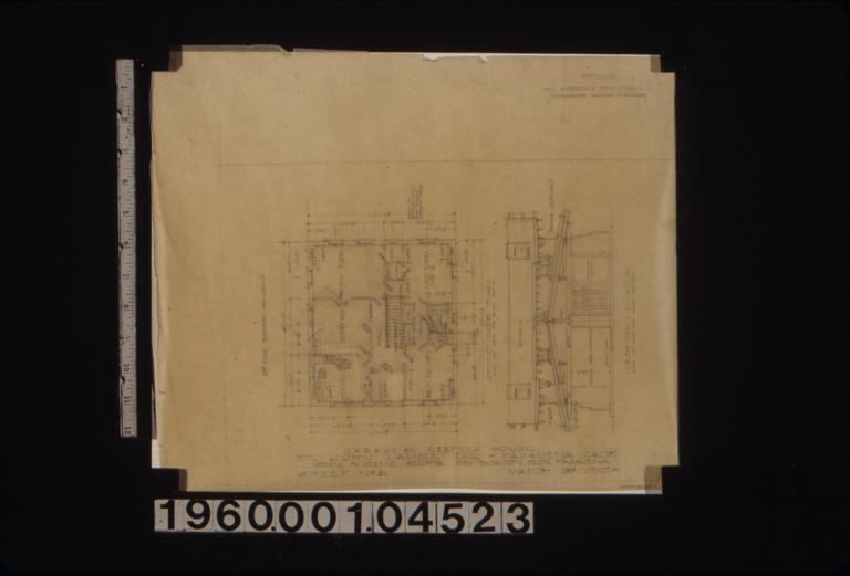 Second floor plan; north (front) elevation : Sheet no. 3\,