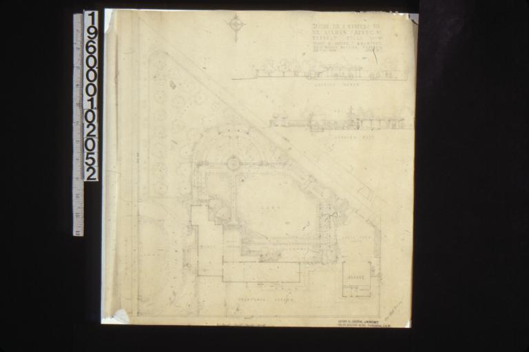 Plan of property\, elevations of property looking north and looking east : Sheet no. 1. (2)