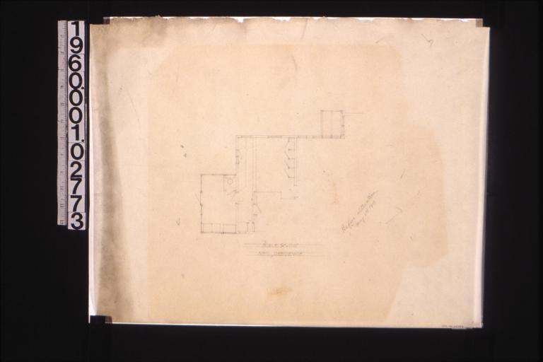 Partial first floor plan\, before alteration\,