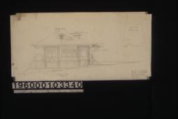 South side elevation with full size cut for beam ends : Sheet no. 2.