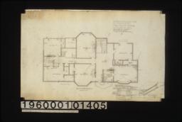 Second flor plan\, elevation of bay in bedroom #1\, plan of bay : 2.