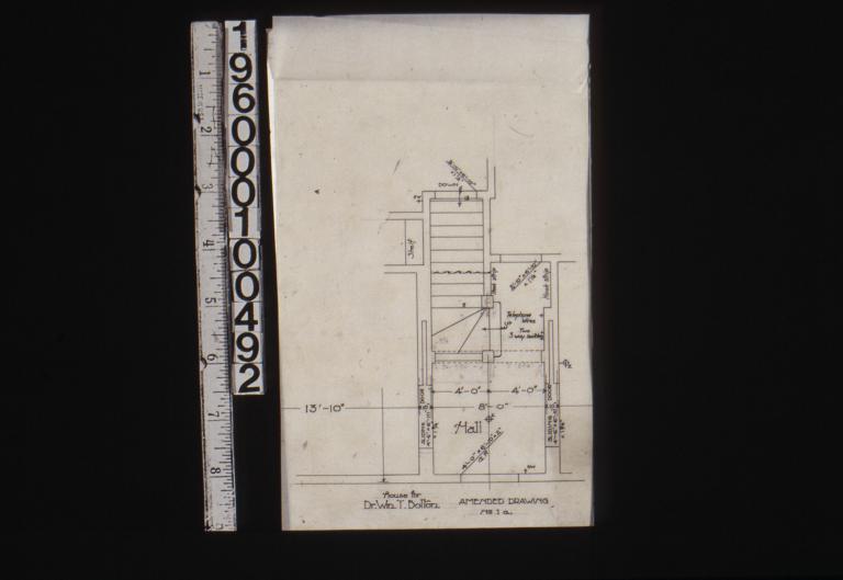 Amended drawing showing portion of first floor plan : No. 1A.