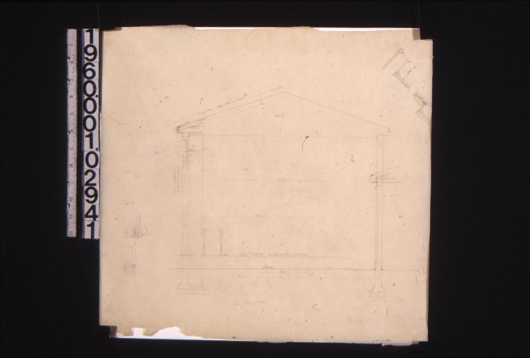 South elevation\, detail sketches