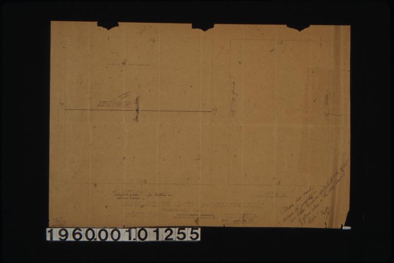 Glass sizes for lantern -- bottom\, sides; Sheet no. 16\,