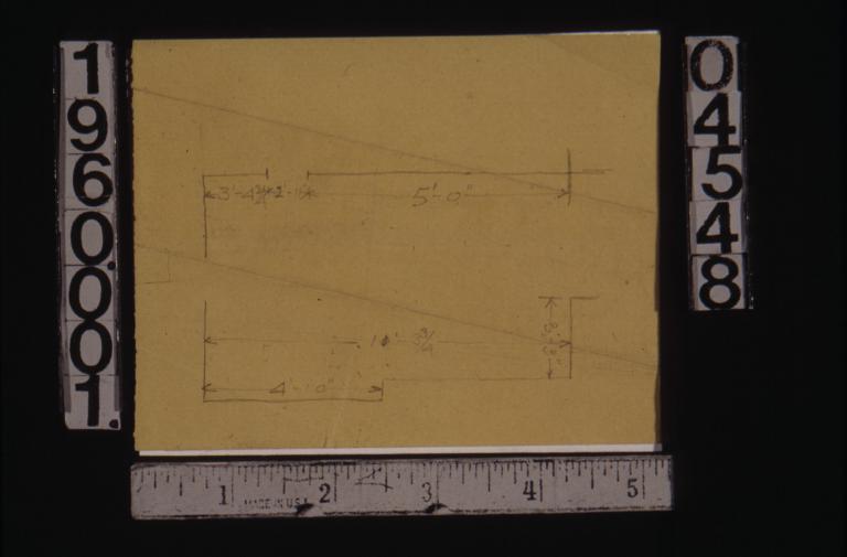 Unidentified sketch showing dimensions