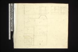 Elevations -- child's bedroom\, play room sleeping porch\, dressing room; plan of child's bedr'm\, play r'm\, bathroom and servants' room; section through bathroom and servants' room