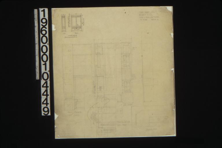 China cabinet -- side and front elevations\, full size details : Sheet no. 14.