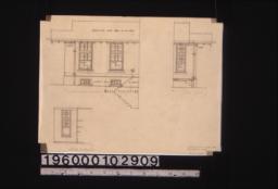 Half west elevation\, piece of east elevation\, partial sectional elevation B-B : 2.