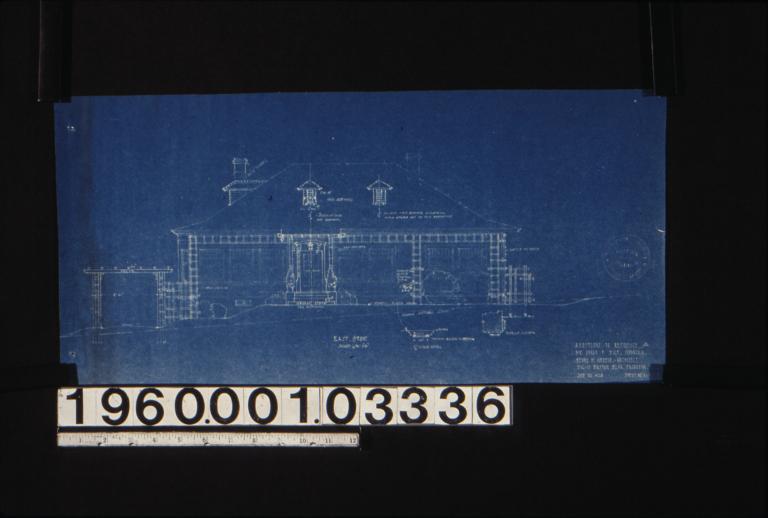 East (front) elevation\, with details : Sheet no. 1. (2)