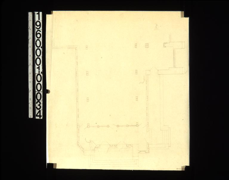 Plan of vestibule end of main floor before alteration