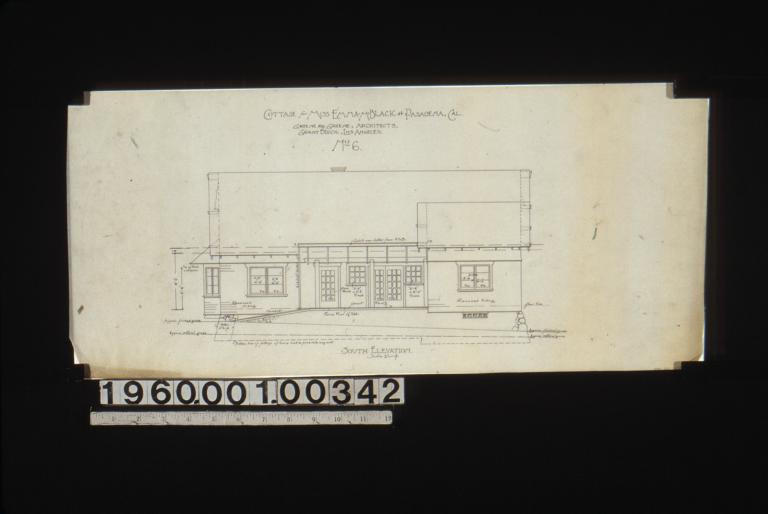 South elevation : No. 6.