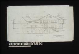 Southwest elevation with section through wall\, unidentified rough sketch : Sheet no. 5.