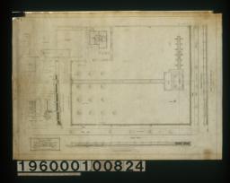 Plan of garden\, 1/2" scale detail of fence in elevation and section\, elevation of east wall looking east\, elevation of north wall looking south\, elevation of west wall looking east : Sheet no. 1\, (2)