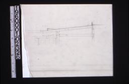 Section through roof over east terrace