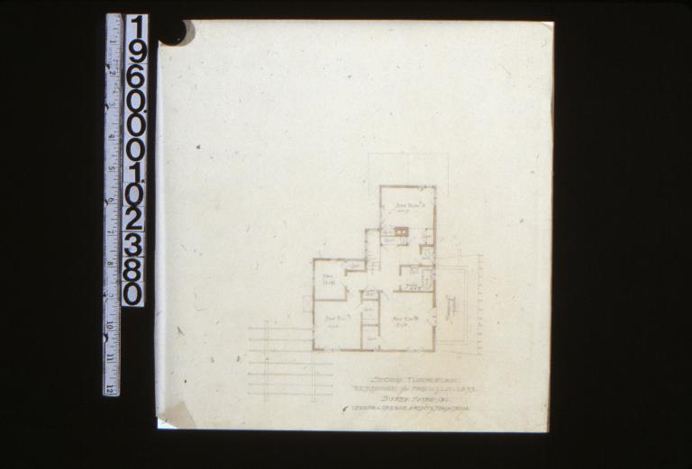 Preliminary drawing of second floor plan\, scheme 32.