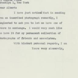 Letter: 1956 December 1