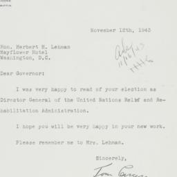 Letter: 1943 November 12