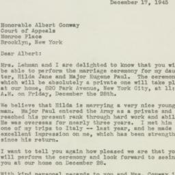 Letter: 1945 December 17