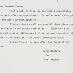 Letter: 1960 December 27