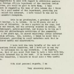Letter: 1948 November 11