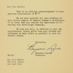 Letter: 1950 October 9