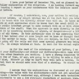 Letter: 1954 December 9