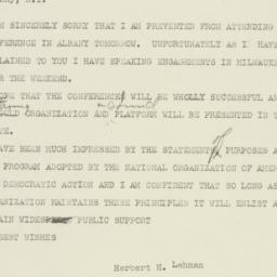 Telegram: 1947 April 18