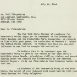 Letter: 1949 July 28