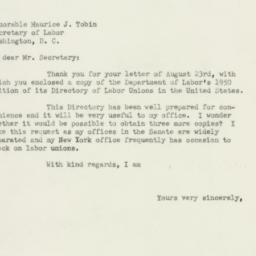 Letter: 1950 August 24