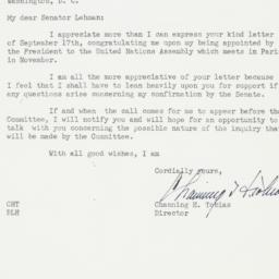 Letter: 1951 September 19