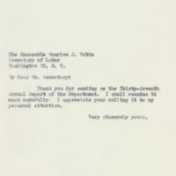 Letter: 1950 May 5