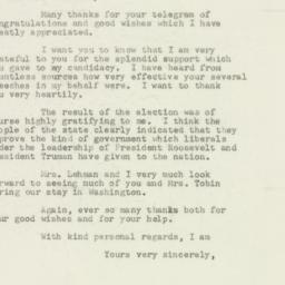 Letter: 1949 November 15