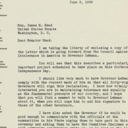 Letter: 1939 June 3