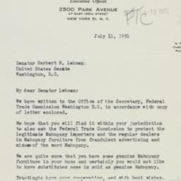 Letter: 1951 July 11