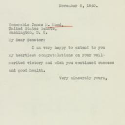 Letter: 1940 November 8