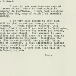 Letter: 1953 February 12