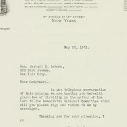 Letter: 1931 May 23
