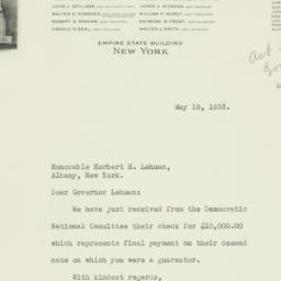 Letter: 1933 May 18