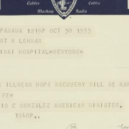 Letter: 1933 October 30