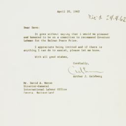 Letter: 1962 April 20