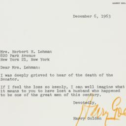 Letter: 1963 December 6