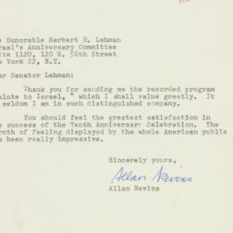 Letter: 1958 May 29