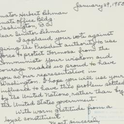 Letter: 1955 January 29