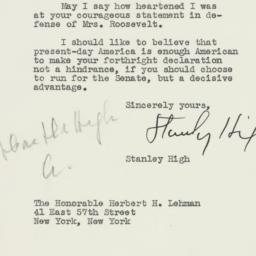 Letter: 1949 July 27
