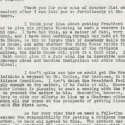 Letter: 1953 October 27