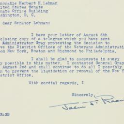 Letter: 1951 August 9