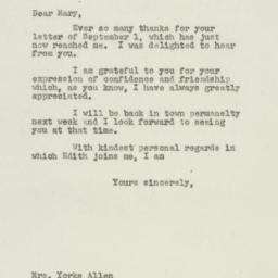 Letter: 1949 September 8