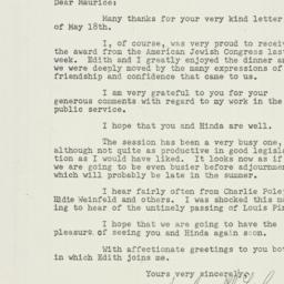 Letter: 1955 May 20